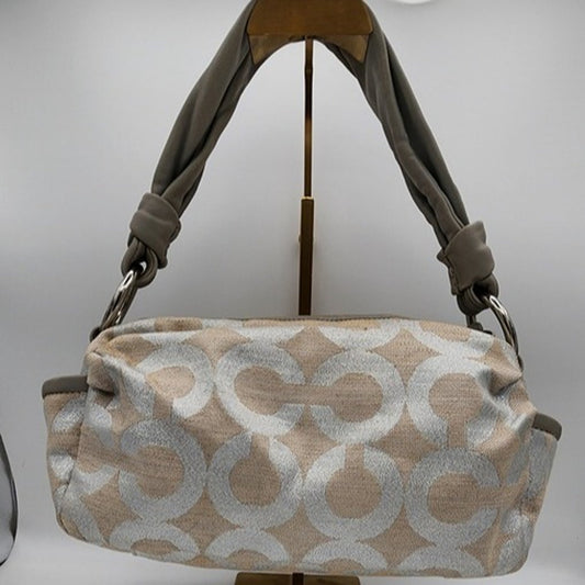 Coach Parker Op Art Canvas Shoulder Bag