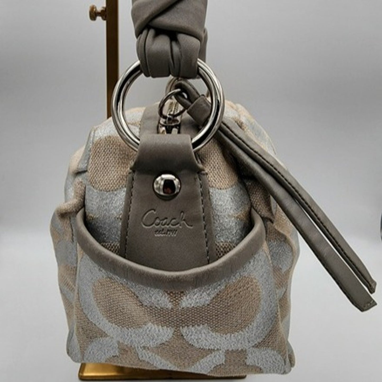 Coach Parker Op Art Canvas Shoulder Bag