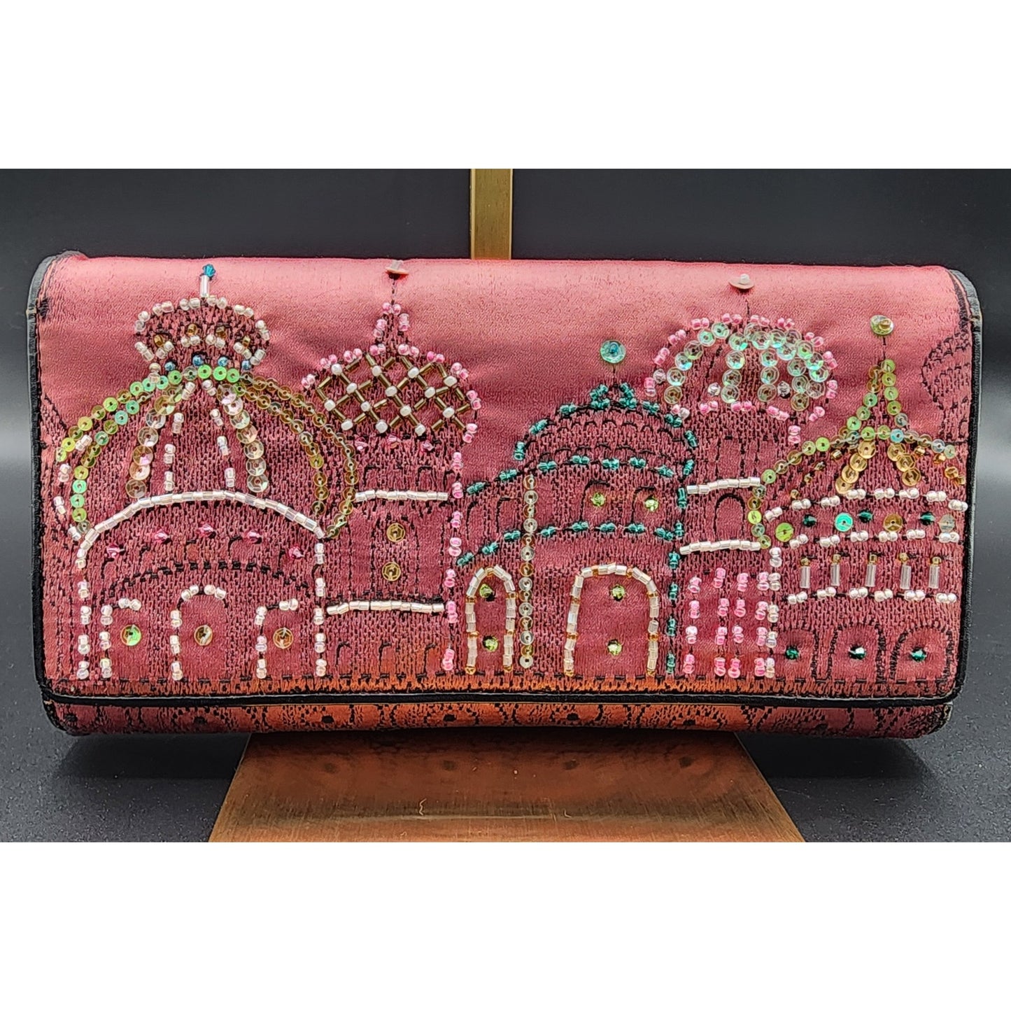 Think Bee!  Beaded long wallet