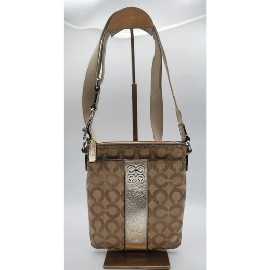 Coach Madison Op Art Crossbody Gold